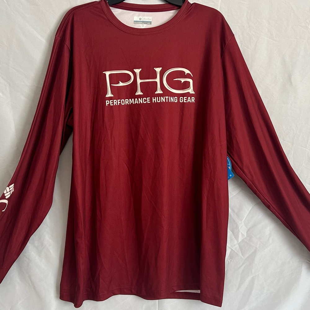 Columbia Men's burgundy Performance Hunting Gear Shirt size L cod: 1280 - Picture 2 of 7